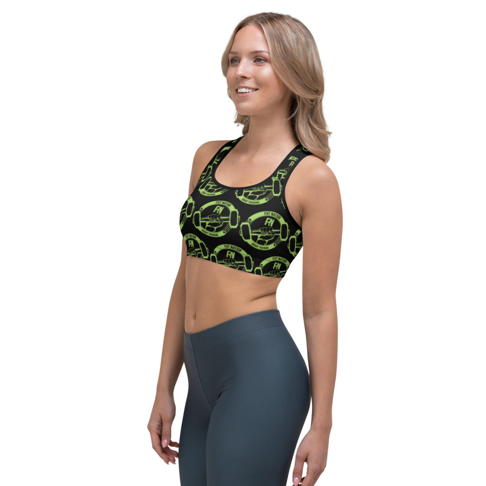 FIIT Nation Black Sports bra