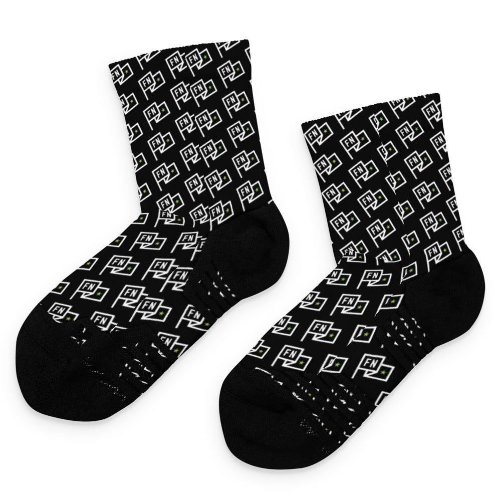 Fiit Pattern Black Ankle socks