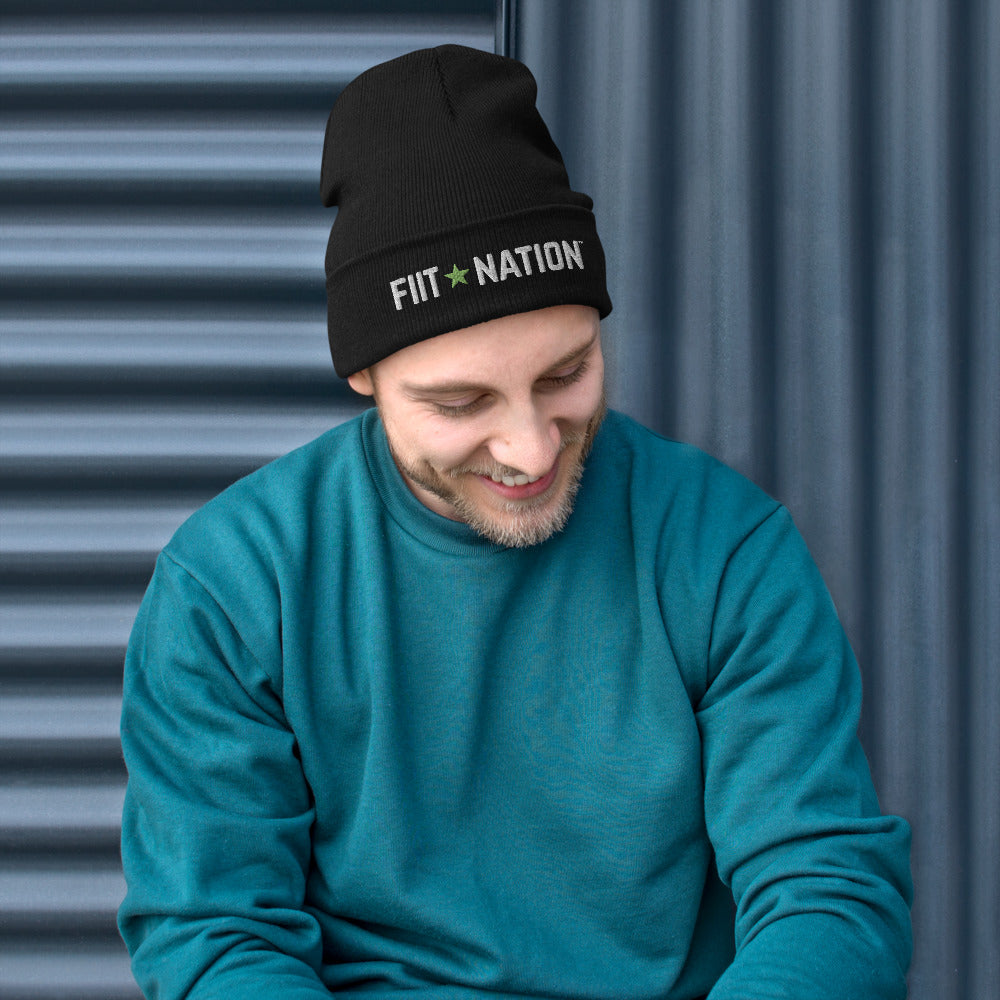 Logo Black Embroidered Beanie