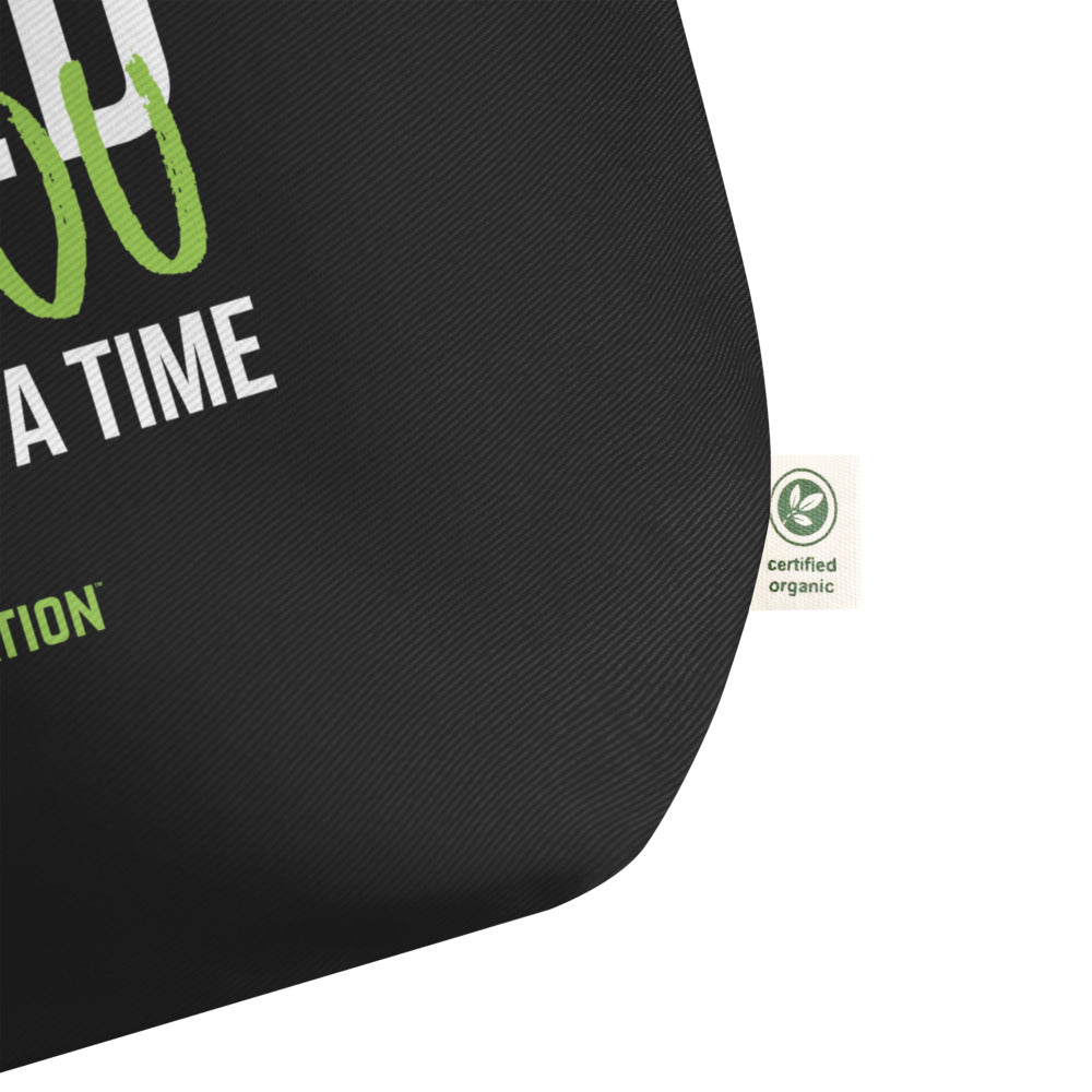 Build Black Large organic tote bag