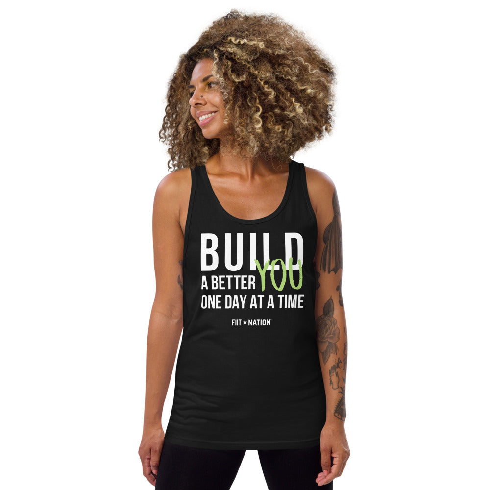Build Black Unisex Tank Top