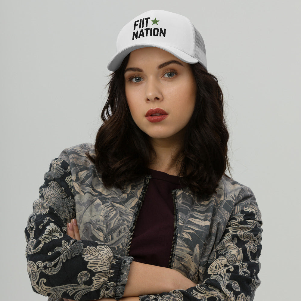 Logo White Trucker Cap