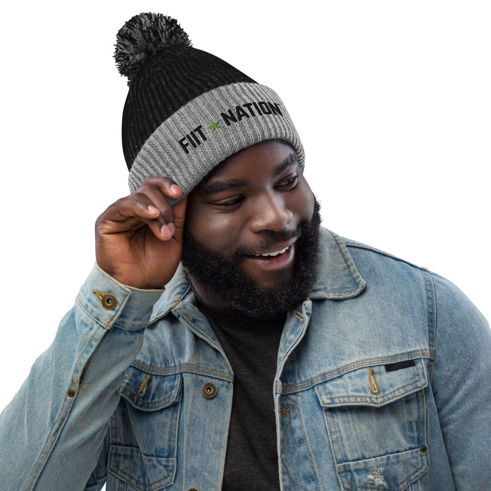 Logo Dark Pom-Pom Beanie