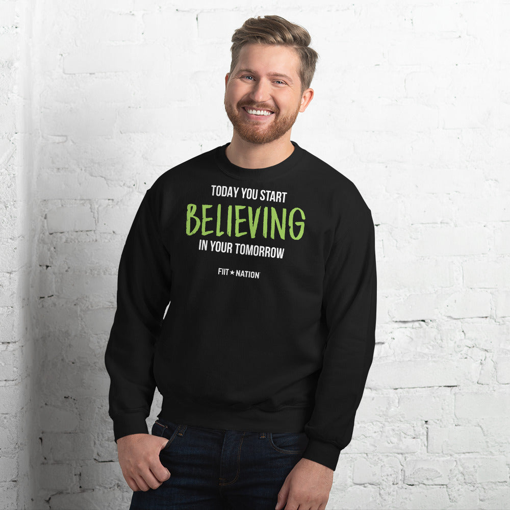 Believing Black Unisex Sweatshirt
