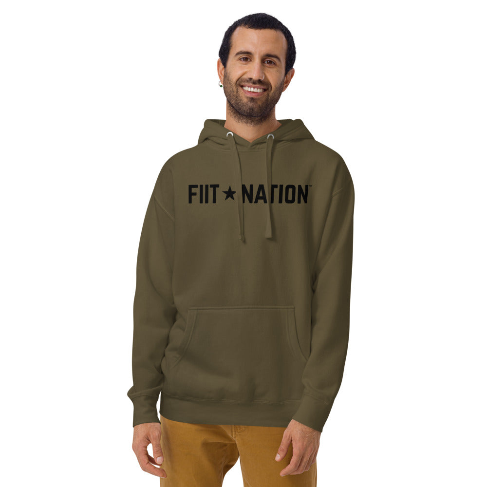 Logo Military Green Unisex Hoodie