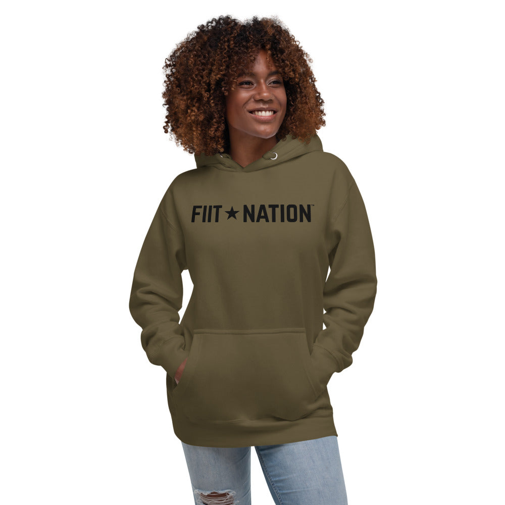Logo Military Green Unisex Hoodie