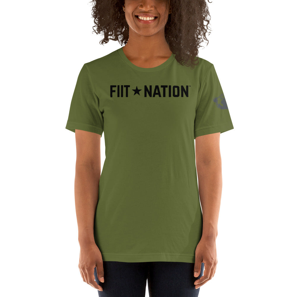 Logo Army Green Short-sleeve unisex t-shirt (EDH Flag Arm)