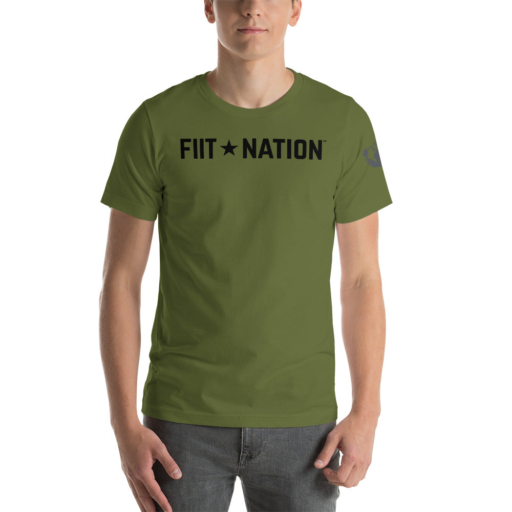 Logo Army Green Short-sleeve unisex t-shirt (EDH Flag Arm)