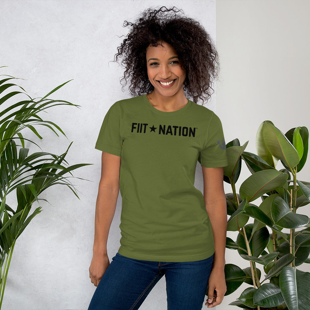 Logo Army Green Short-sleeve unisex t-shirt (EDH Flag Arm)