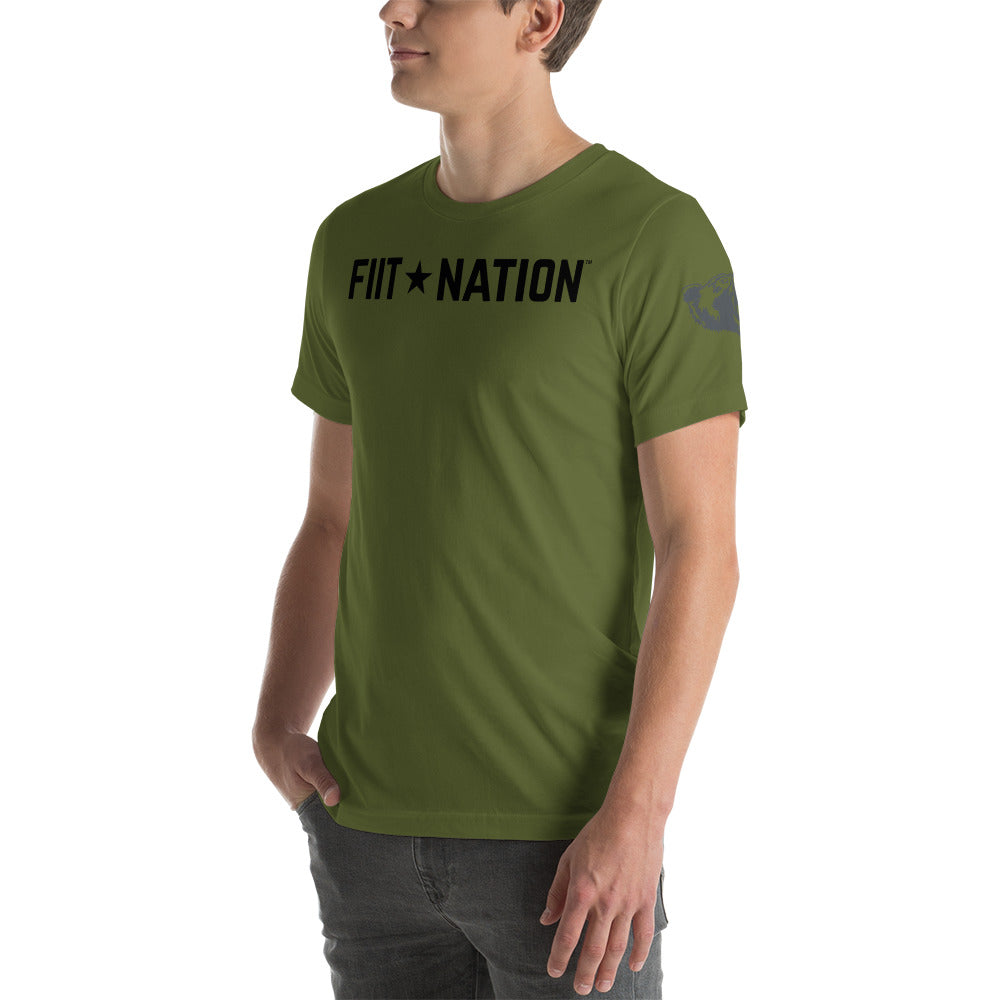 Logo Army Green Short-sleeve unisex t-shirt (EDH Flag Arm)