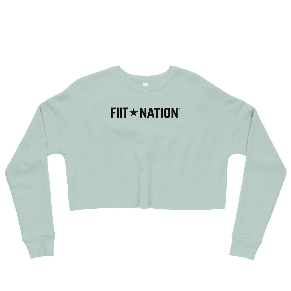 Logo Mint Crop Sweatshirt