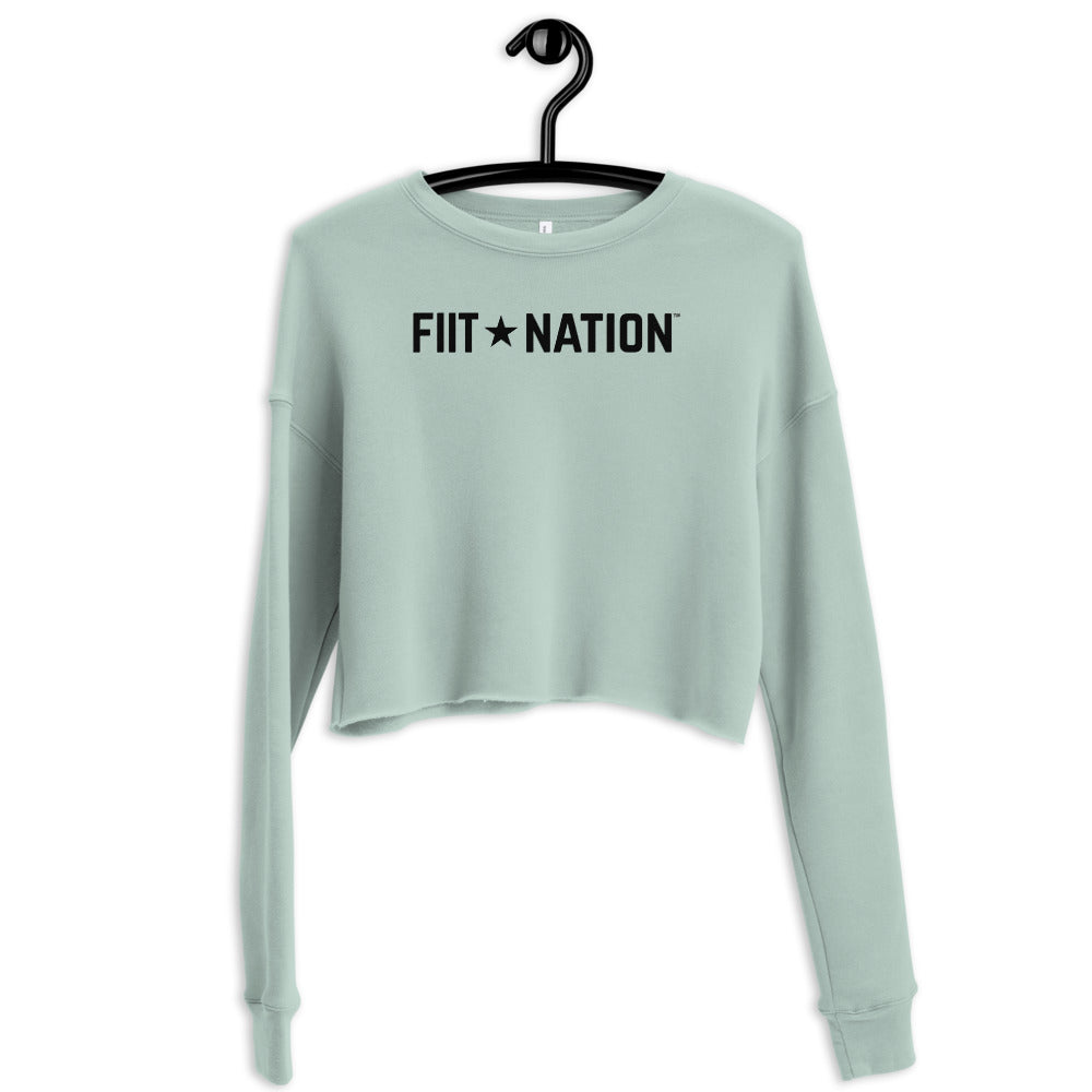 Logo Mint Crop Sweatshirt