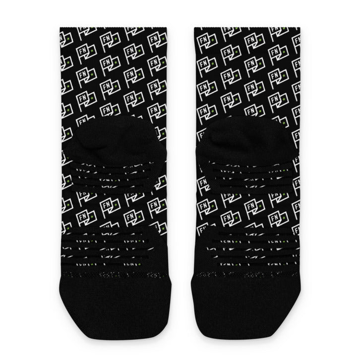 Fiit Pattern Black Ankle socks