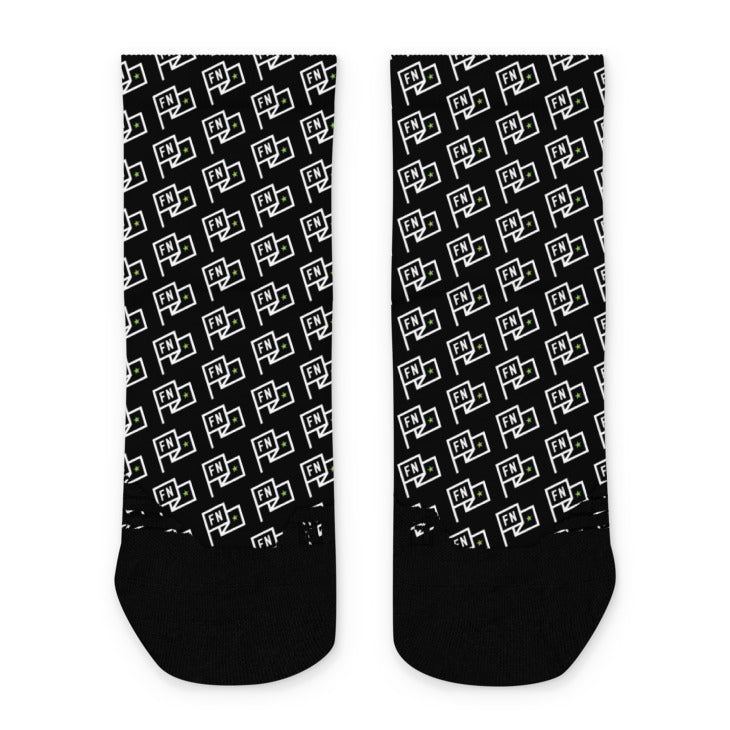 Fiit Pattern Black Ankle socks