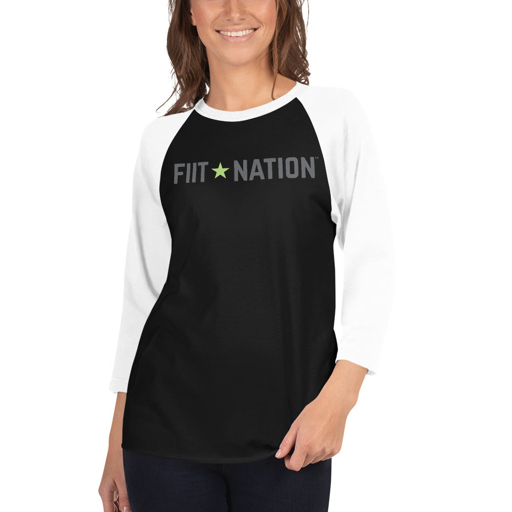 FIIT Nation Unisex 3/4 sleeve raglan shirt